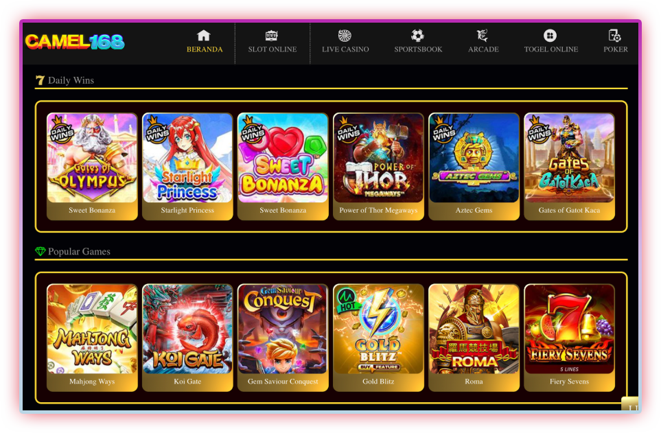 camel168 เกมแนะนำสำหรับมือใหม่