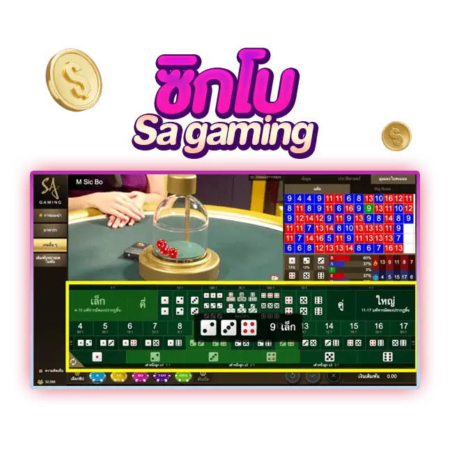 ลูกเต๋าซิกโบ บ้านเราเรียกกันว่า ไฮโล ค่าย sa