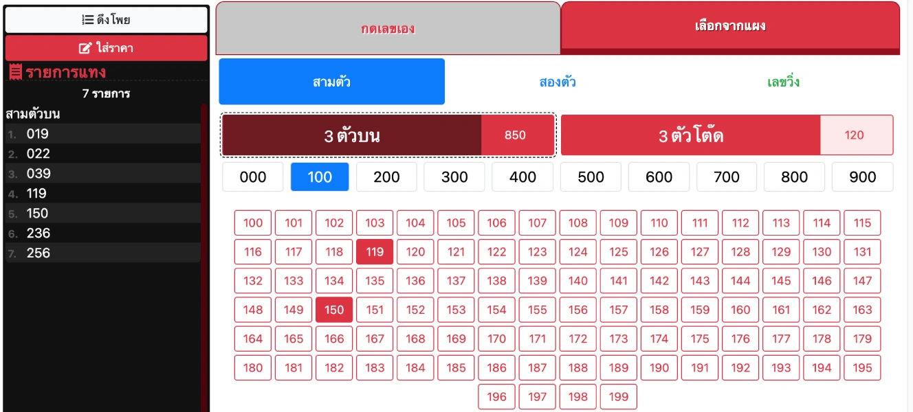 ขั้นตอนการแทงหวย