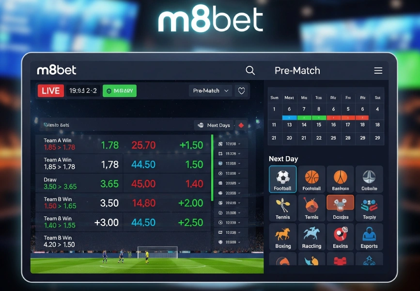 แทงกีฬาทุกชนิดเลือกเล่นที่ M8bet