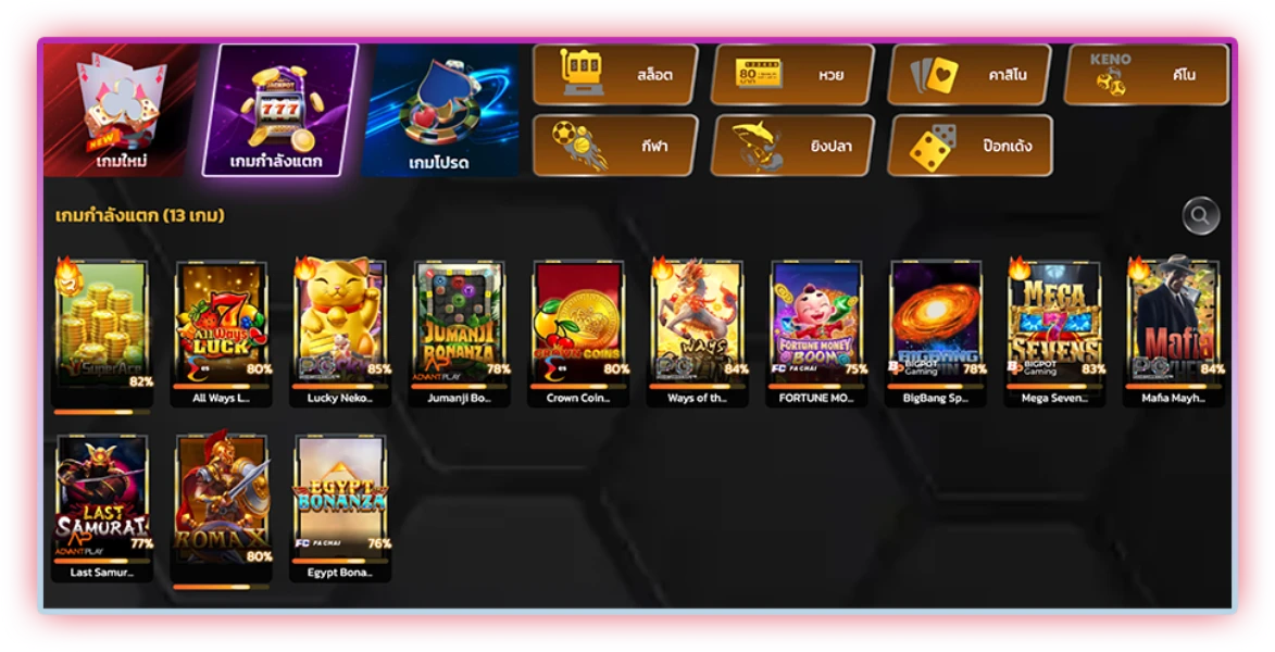 เช็คเกมไหน กำลังแตกได้ตลอดเวลา